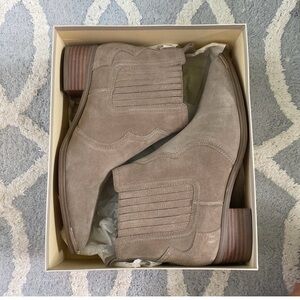 Marc Fisher Yohani Taupe Ankle Boots